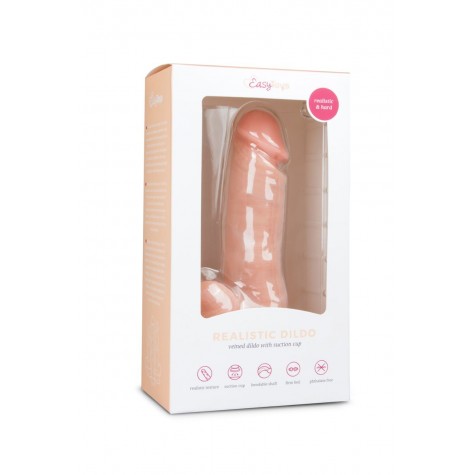 Телесный фаллоимитатор Realistic Dildo - 17,5 см.